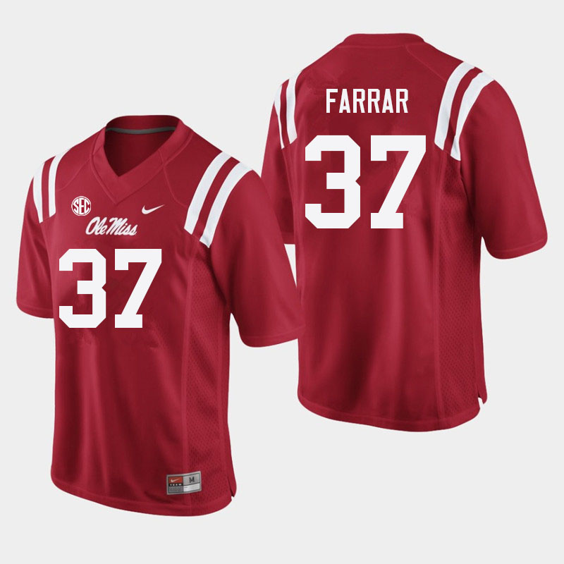 Ole Miss Rebels #37 Hayden Farrar College Football Jerseys Sale-Red